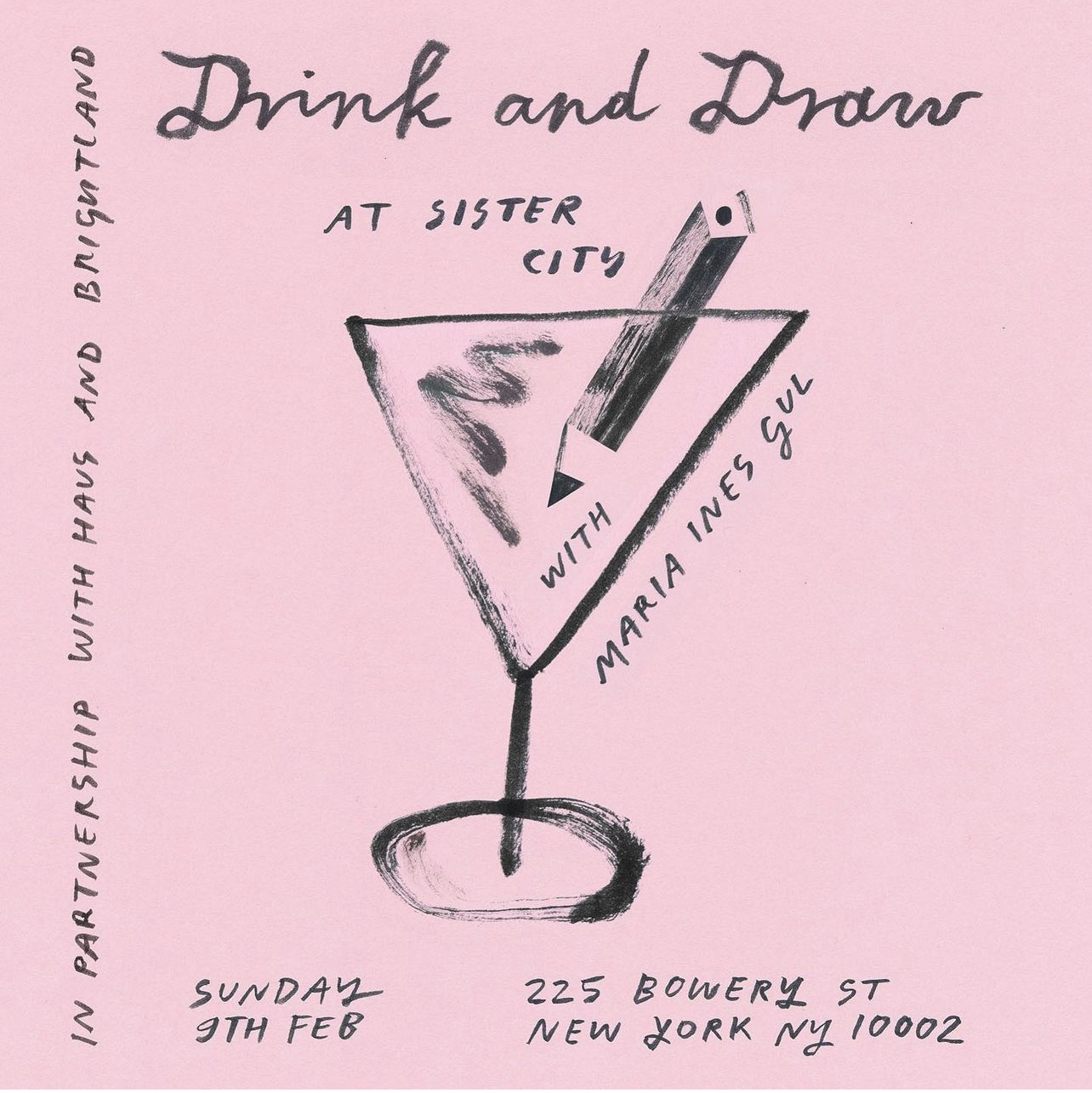 Drink & Draw at Sister City NYC