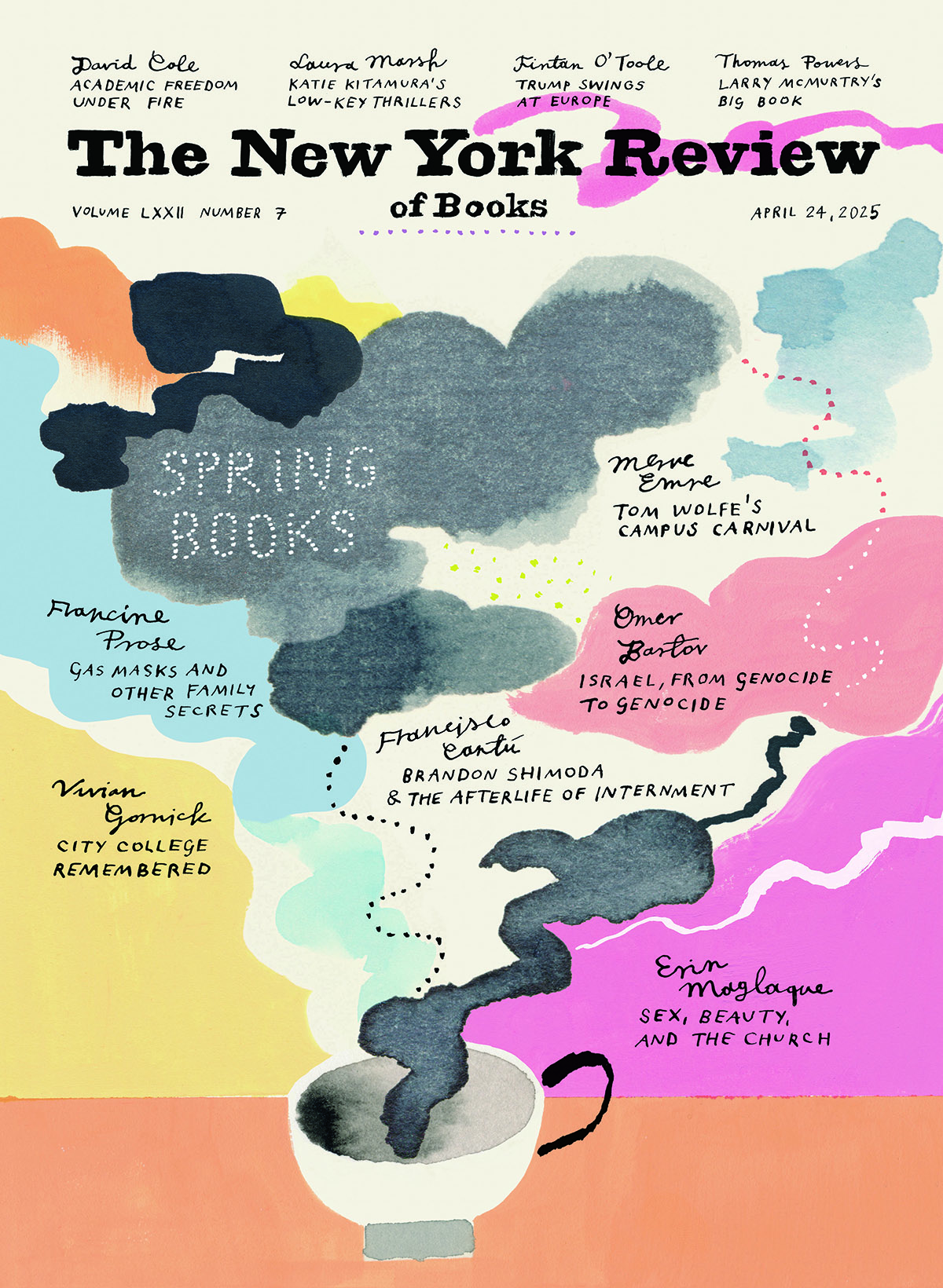 Maria Ines Gul cover design illustration for for The New York Review of Books, 2025